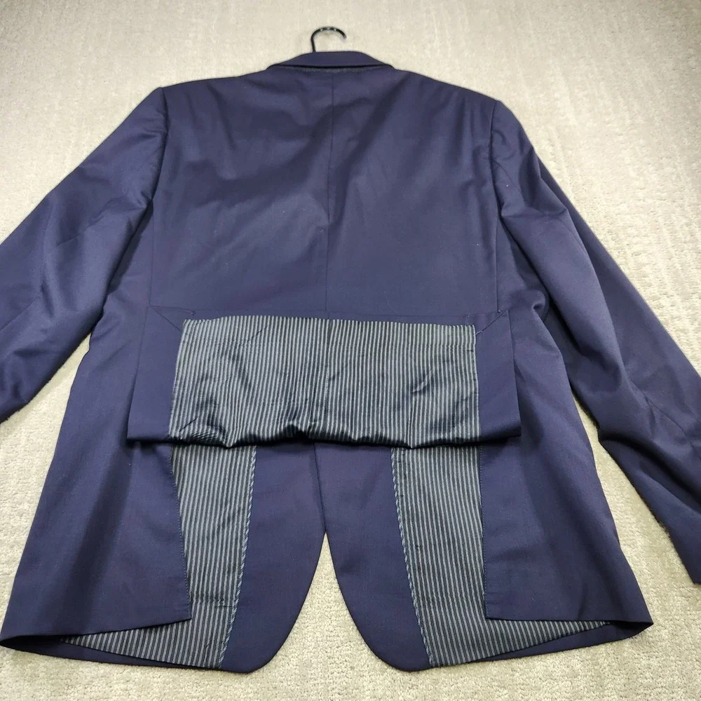 Banana Republic Blazer Men 44R Marzotto Super 120s Blue Italian Fabric Slim Fit